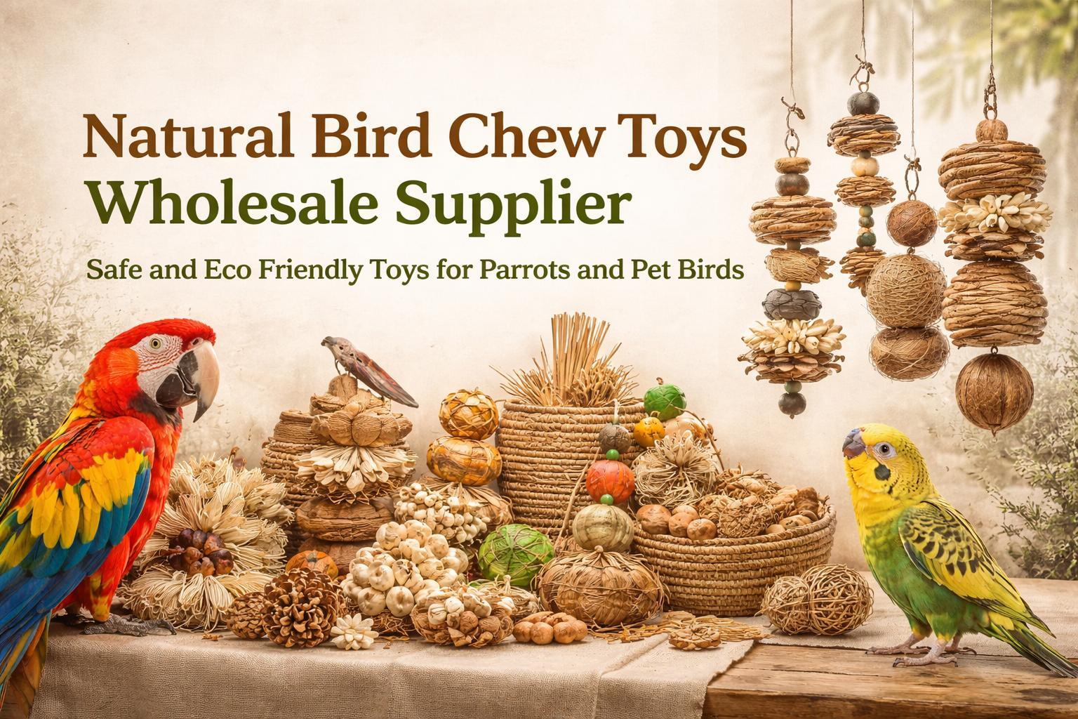 Natural Bird Chew Toys Wholesale Supplier – Safe and Eco Friendly Toys for Parrots and Pet Birds