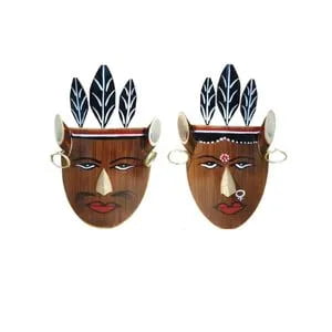 Bamboo Naga Mask Pair Bamboo Naga Mask Pair