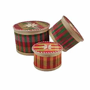 Bamboo Round Jewelry Box