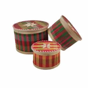 Bamboo Round Jewelry Box Bamboo Round Jewelry Box