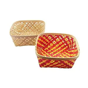 Bamboo Tokri Basket Square